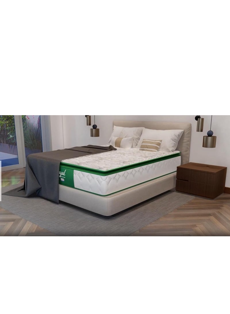 Back Care mattress with medium pressure, featuring a 20 cm high-density RF6-MIX foam layer and soft velvet fabric. Designed to provide optimal spinal support, it is easy to ship and store thanks to advanced compression and packaging technology 200x200x31cm . - Image 1