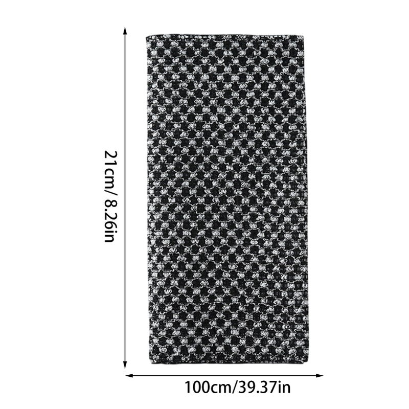 Black Grid Body Shower Scrubber Wash Cloth Suspension Back Scrubber Towel for Bath Skin Care All Ages - Image 3