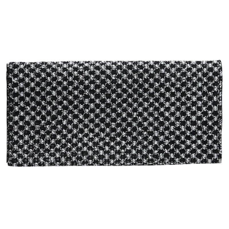 Black Grid Body Shower Scrubber Wash Cloth Suspension Back Scrubber Towel for Bath Skin Care All Ages - Image 2