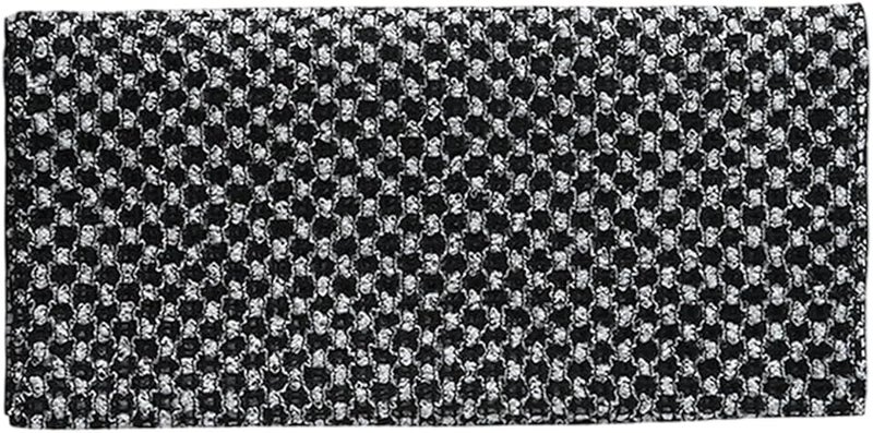 Black Grid Body Shower Scrubber Wash Cloth Suspension Back Scrubber Towel for Bath Skin Care All Ages - Image 1