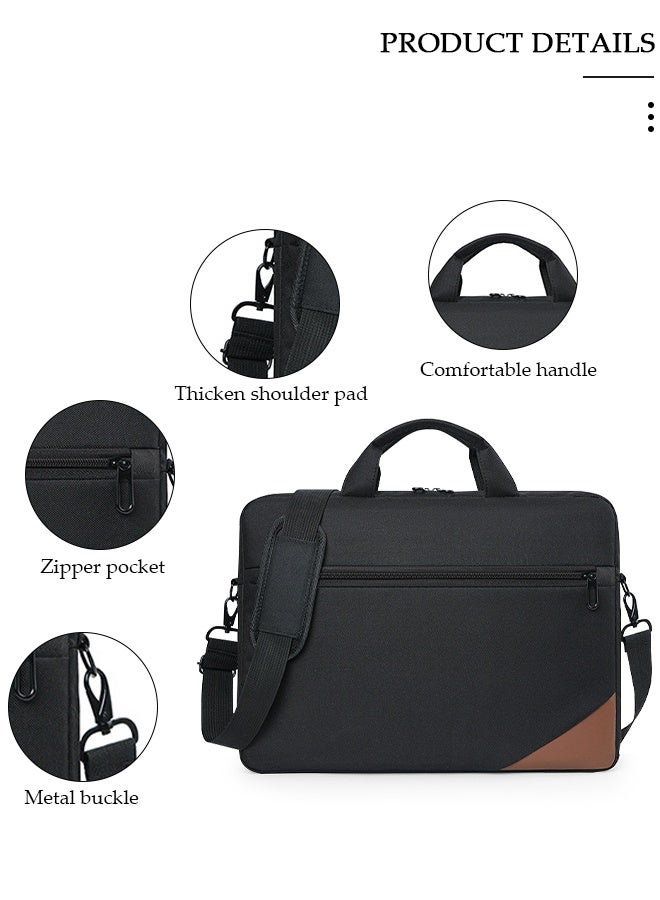 DUNISO 15.6 Inch Laptop Bag Lightweight Computer Bag Travel Business Briefcase Bag Crossbody Bag Water Resistance Shoulder Messenger Bag for Men and Women Work Office - Image 3