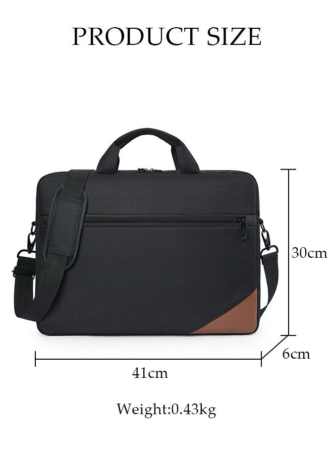 DUNISO 15.6 Inch Laptop Bag Lightweight Computer Bag Travel Business Briefcase Bag Crossbody Bag Water Resistance Shoulder Messenger Bag for Men and Women Work Office - Image 4