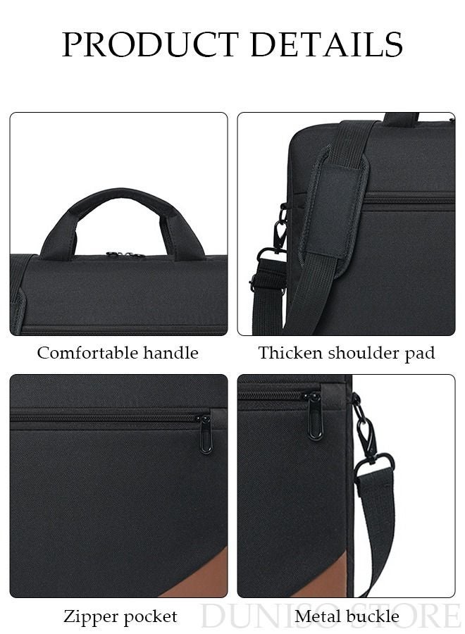 DUNISO 15.6 Inch Laptop Bag Lightweight Computer Bag Travel Business Briefcase Bag Crossbody Bag Water Resistance Shoulder Messenger Bag for Men and Women Work Office - Image 3