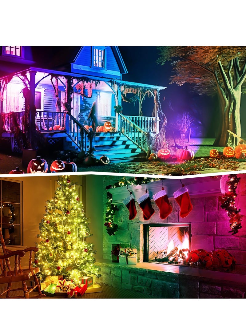 SYOSI 2 Pack 5W RGBW Landscape Lights 16 Color Changing Spotlight Outdoor Landscape Lighting with 2 Remote IP67 Waterproof Adjustable Angle 220V LED Landscape Lights for Yard Garden Pathway Lighting - Image 5
