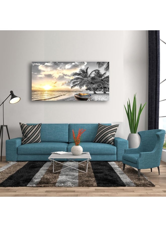 Home Trove Haichuang Decor Art Black And White Beach Pictures Canvas Wall Art  - Image 2