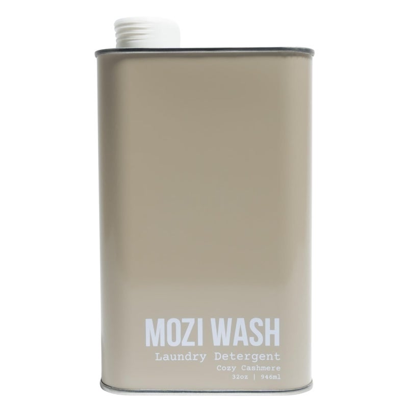 Mozi Wash Laundry Detergent Liquid, Cozy Cashmere- Amber & Floral, 50+ Loads, Concentrated, Non toxic, Plant Based Enzyme Cleaners, Long Lasting Luxury Clean, 32 oz Recyclable Bottle - Image 1