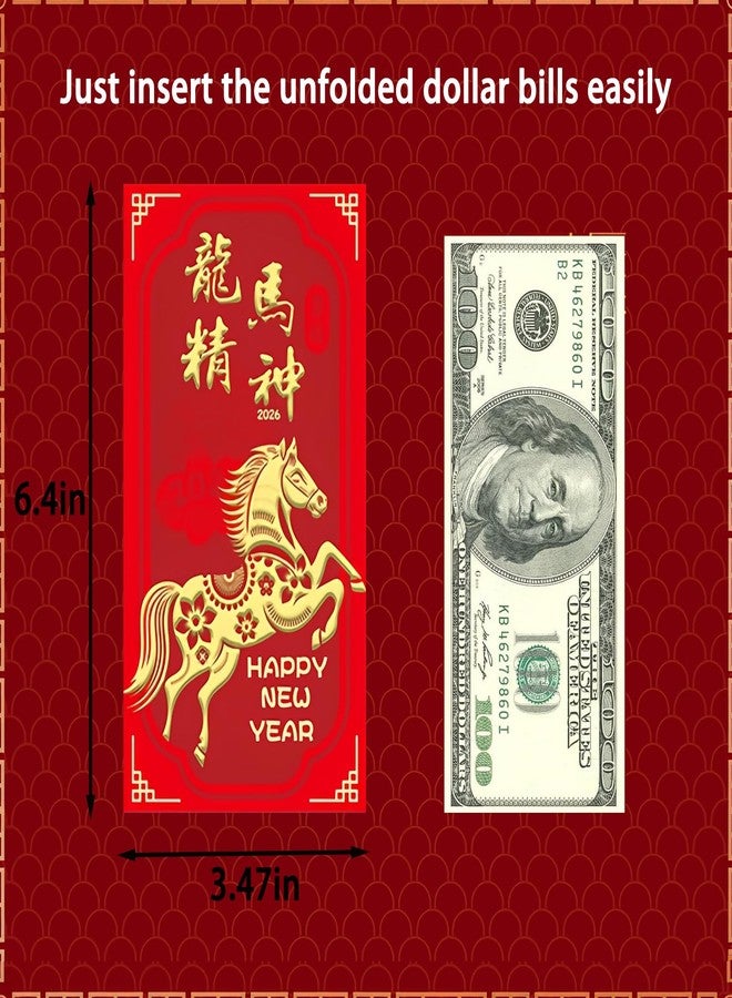 Cifudec 2026 Chinese New Year Red Envelopes Lunar New Year Envelopes Chinese Lunar New Year Gifts Red Envelope Horse,36PCS - Image 3