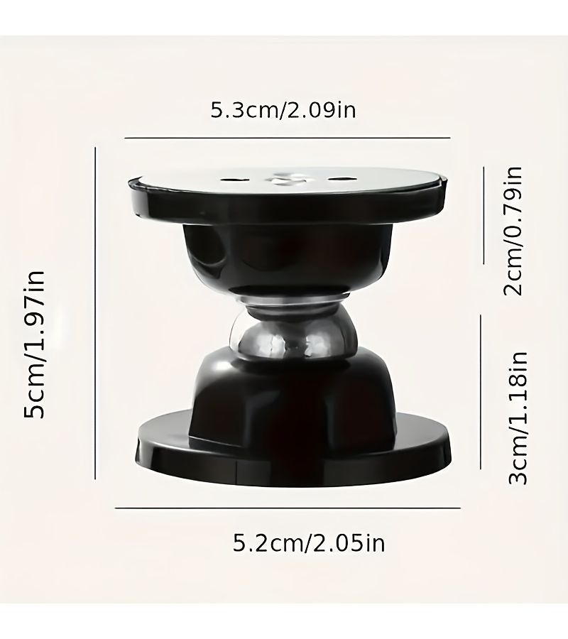2pcs Classic Black Strong Hold Magnetic Door Stopper No Drilling Easy Installation Floor Wall Mount - Image 3