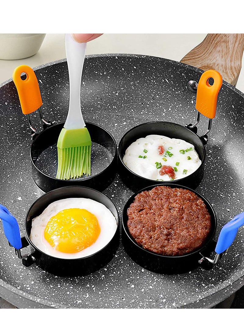 Zikra Egg Ring, Stainless Steel Egg Cooking Rings Set, Round Omelette Mold for Frying Egg English Muffins Pancake Sandwiches, Breakfast Household Mold, Muffins Pancake Sandwich Hamburger 2 Pack - Image 2