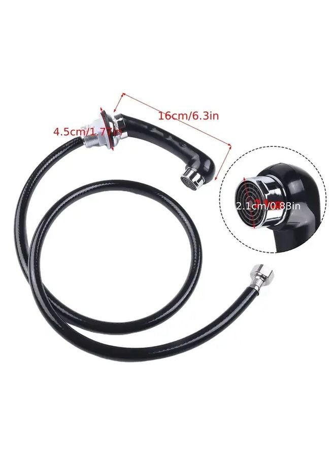Black Shampoo Basin Faucet Spray Head Anti Corrosion Rust Easy Installation Hair Salon - Image 4