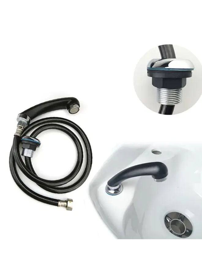 Black Shampoo Basin Faucet Spray Head Anti Corrosion Rust Easy Installation Hair Salon - Image 2
