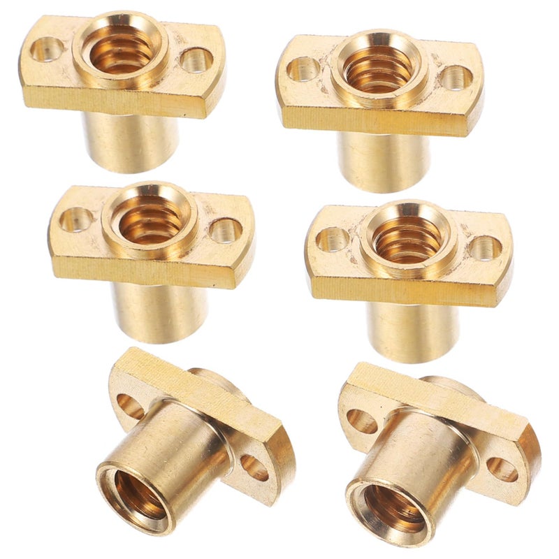 6Pcs Brass Trapezoidal Nut For 3D Printer 2mm Lead Pitch Precision Upgrade Parts - Image 2