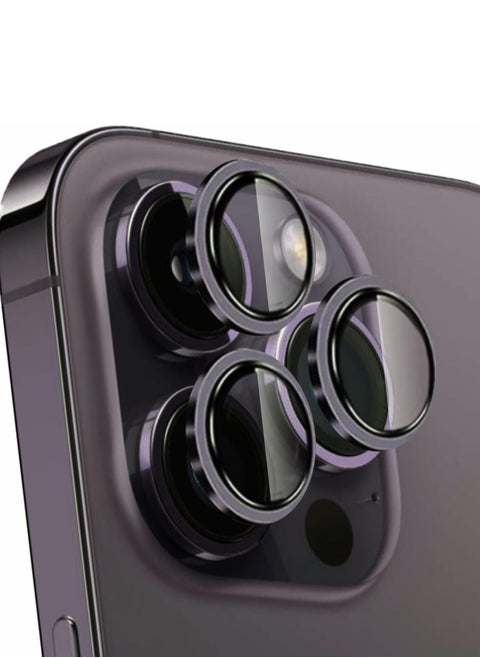 iPhone 15 Pro Max iPhone 15 Pro Camera Lens Protector with Tempered Glass Screen Protector Accessories, Scratch Resistant, Easy to Install (Black, iPhone 15 Pro/15 Pro Max)