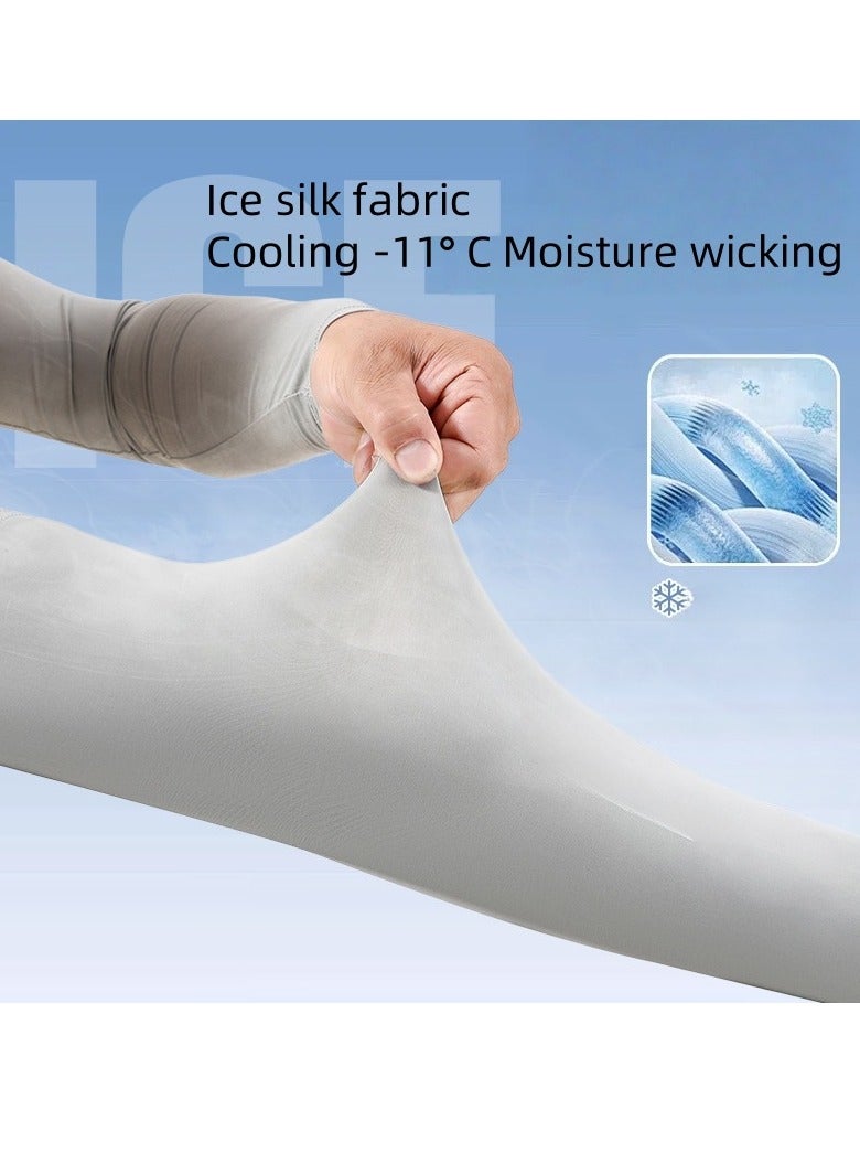 AL RAID 2 pack sleeves for boys and girls, UPF 50+ UV sun protection arm cooling sleeves, one size sun protection arm sleeves, ice sleeves summer outdoor cycling ice silk sleeves, men's sun protection night running arm guards - Image 5