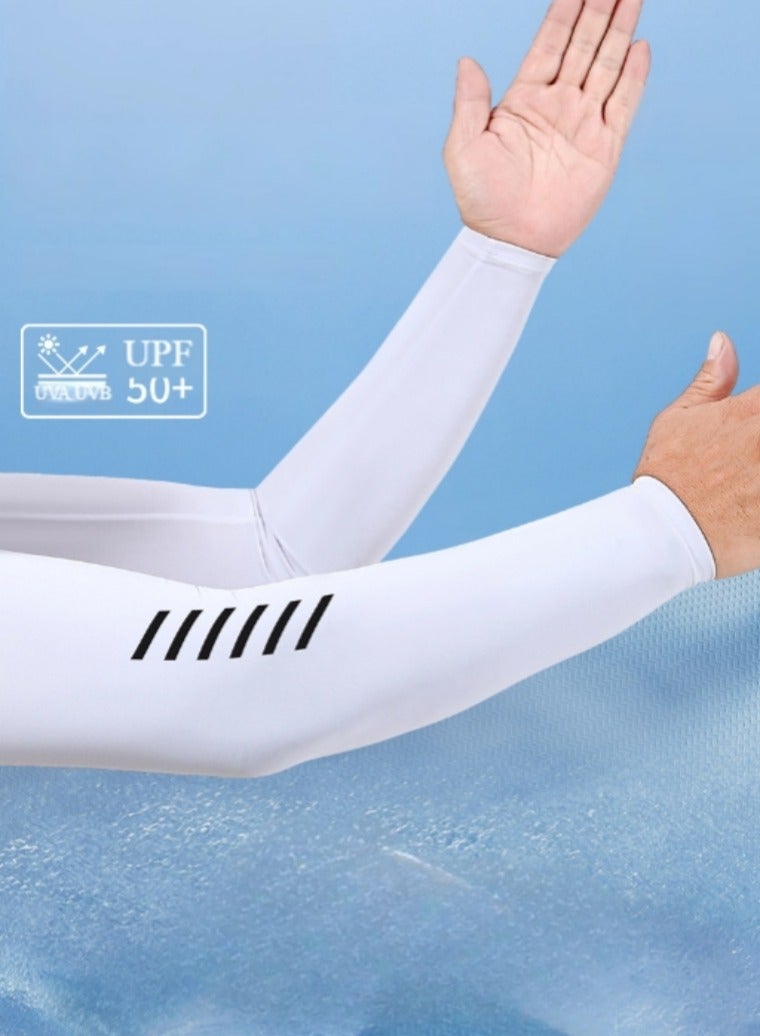 AL RAID 2 pack sleeves for boys and girls, UPF 50+ UV sun protection arm cooling sleeves, one size sun protection arm sleeves, ice sleeves summer outdoor cycling ice silk sleeves, men's sun protection night running arm guards - Image 3