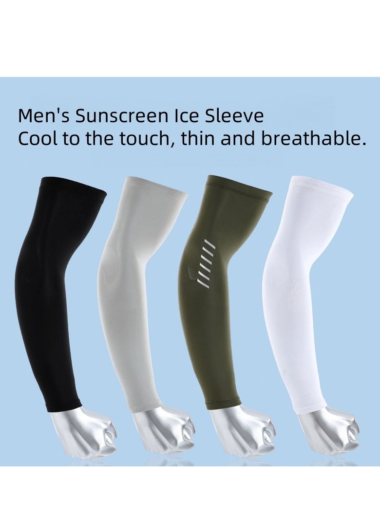 AL RAID 2 pack sleeves for boys and girls, UPF 50+ UV sun protection arm cooling sleeves, one size sun protection arm sleeves, ice sleeves summer outdoor cycling ice silk sleeves, men's sun protection night running arm guards - Image 4