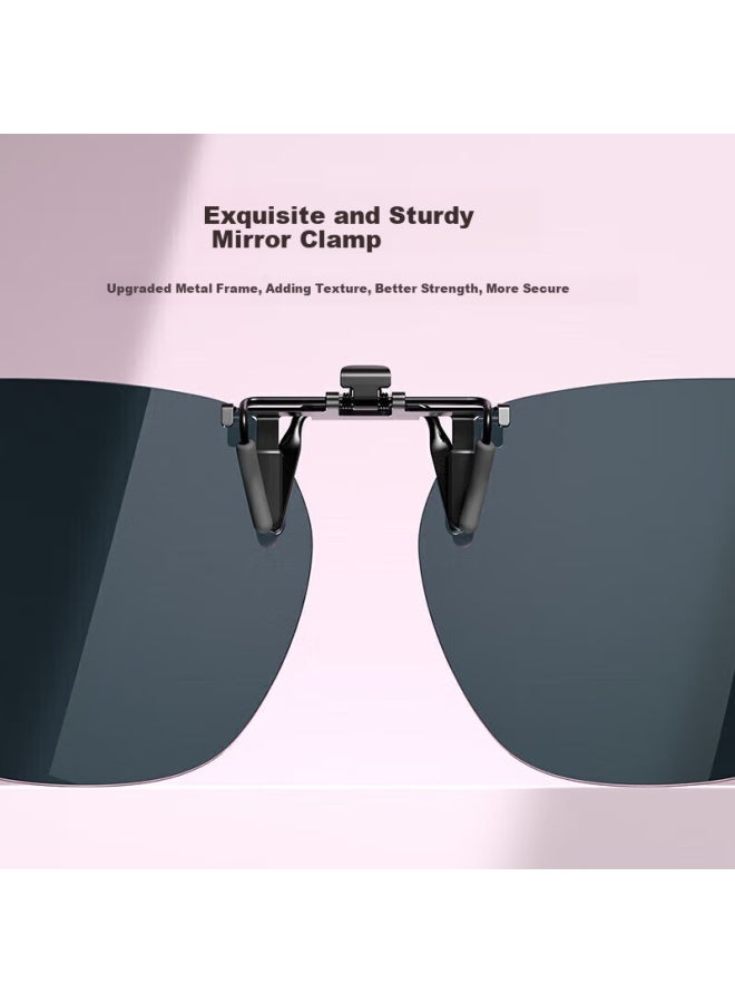 Parim Myopia Gl Frame Sungl Clip-on For Women, Driving-specific Ultra-light Flip-up Polarized Sungl For Men, Uv Protectio - Image 2