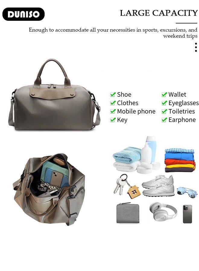DUNISO Travel Duffel Bag Gym Bag Collection Business Travel Suitcase Weekender Overnight Bag Large Carry On Airport Bag for Travel Business Trips Sports Duffel Sports Luggage Bags - Image 5