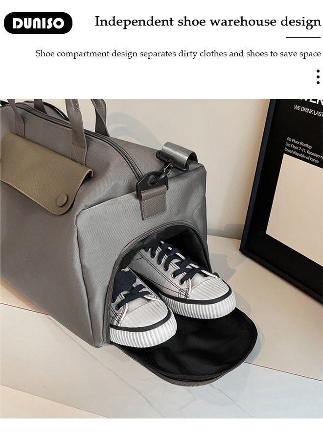 DUNISO Travel Duffel Bag Gym Bag Collection Business Travel Suitcase Weekender Overnight Bag Large Carry On Airport Bag for Travel Business Trips Sports Duffel Sports Luggage Bags - Image 3