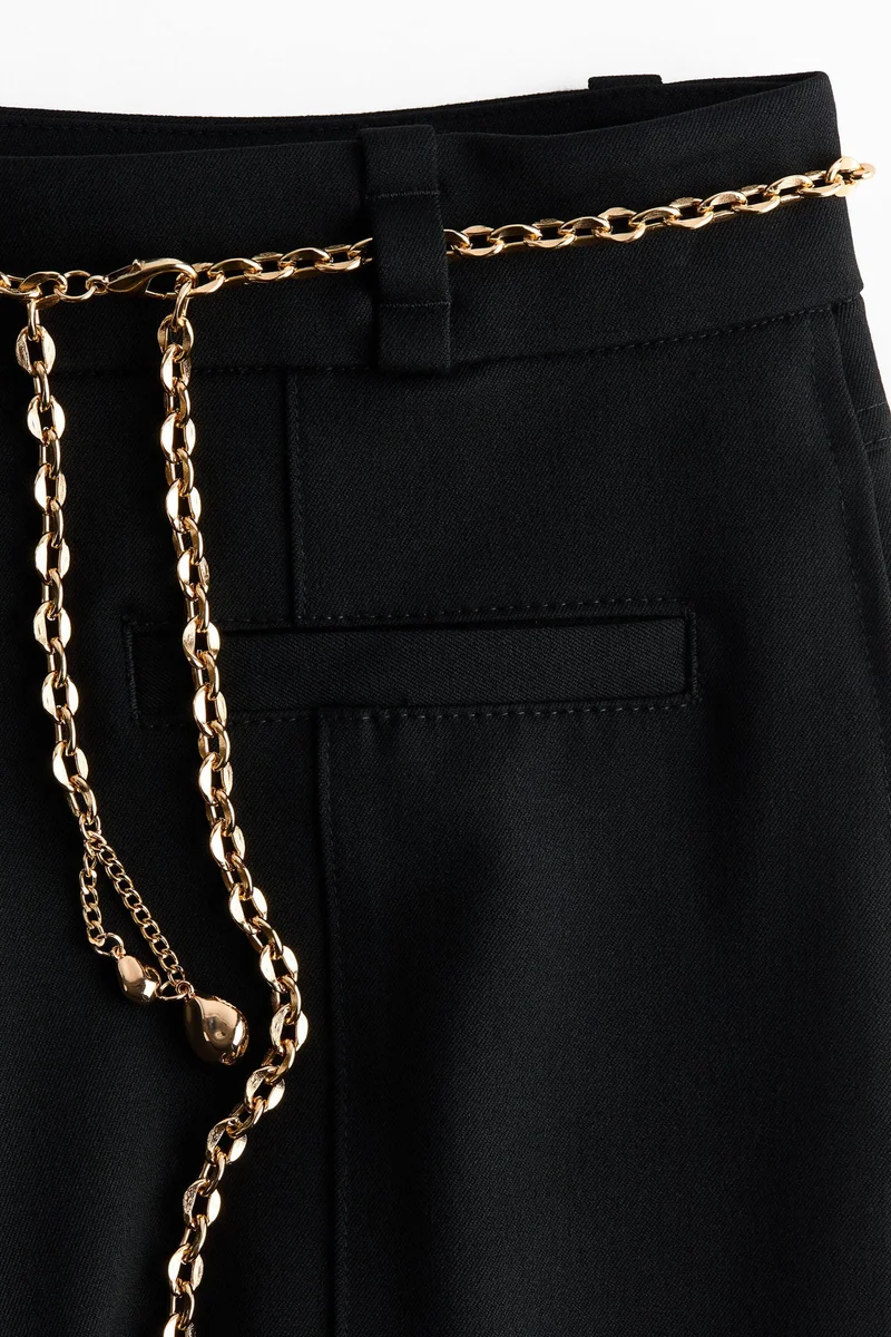 H&M Chain-belt flared trousers