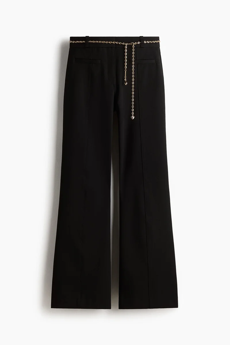 H&M Chain-belt flared trousers