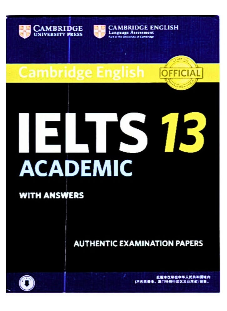 IELTS 13 Academic with Answers: Authentic Examination Papers  - Image 1