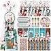 Saypacck 194 Pcs Christmas Party Favors Bulk Christmas Stationery Gift Set Notebook Pencil Ruler Eraser Sticker Bags Cards Goodie Bags Stocking Stuffers for Classroom Students Prizes Office Supplies - Image 2