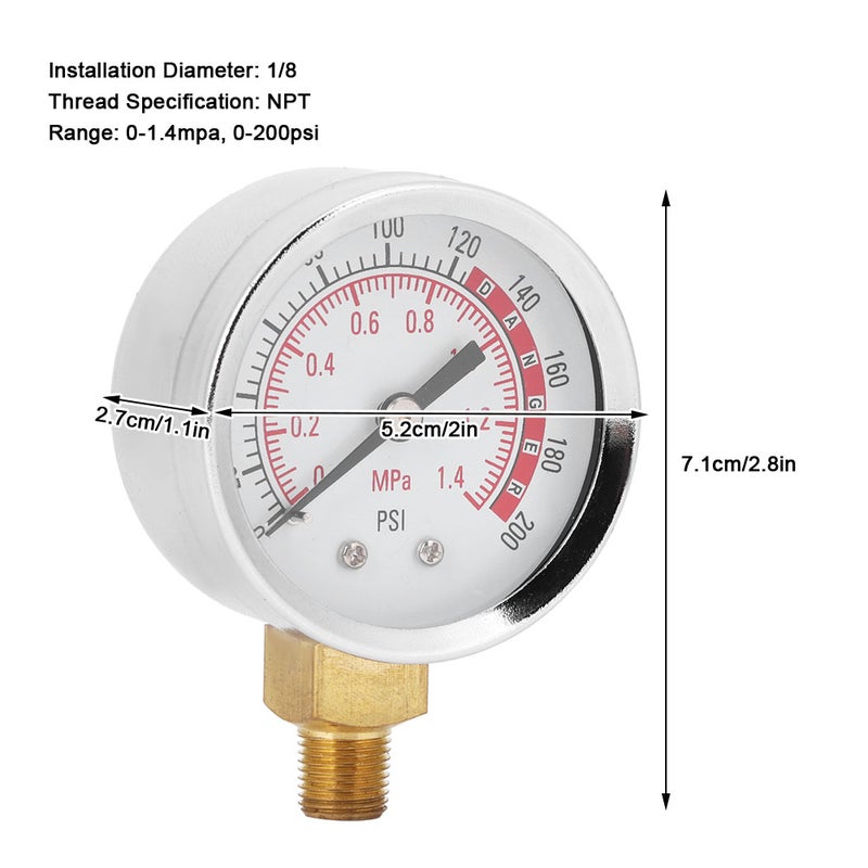 TS Y50-1.4mpa Y Y50 Professional Radial Pressure Gauge for Industry Pressure Measurement - Image 2