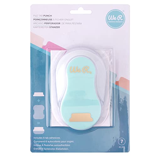 We R Memory Keepers Tab Paper Punch, Blue, with Sticker Sheets, Create Custom DIY Tabs, Easy to Use, Organize Files, Planners, Journals, Notebooks - Image 2