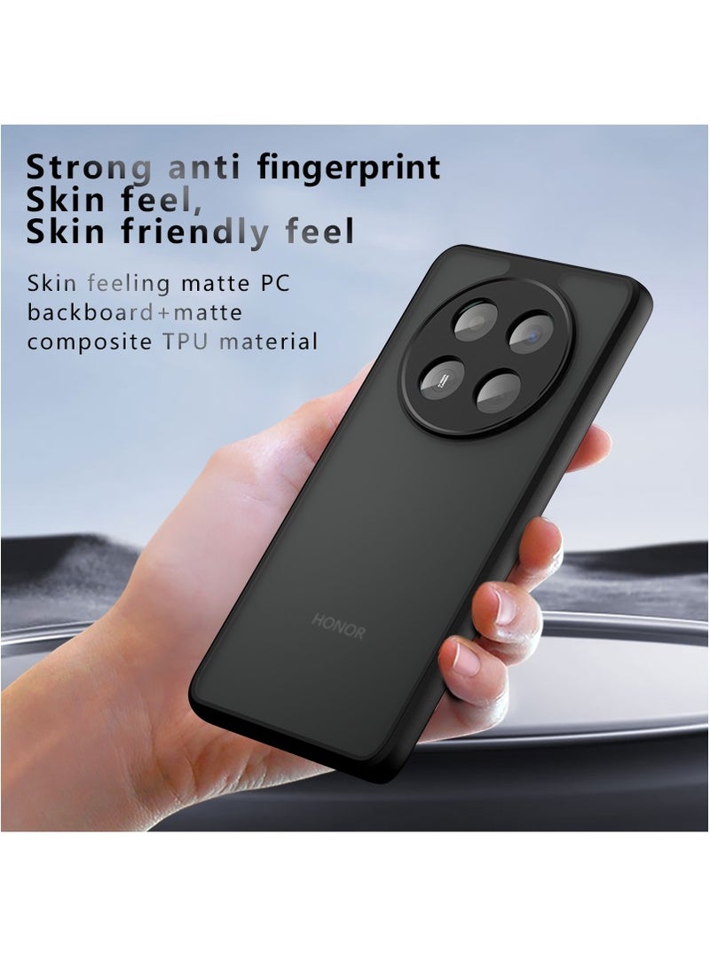 [1+1 Sets] For Honor X9c 5G Case Cover & Screen Protector Frosted Translucent Back Protective Slim Phone Cover, Anti-Fingerprints, Anti-Fall Drop Protection，Tempered Flim  - Image 4