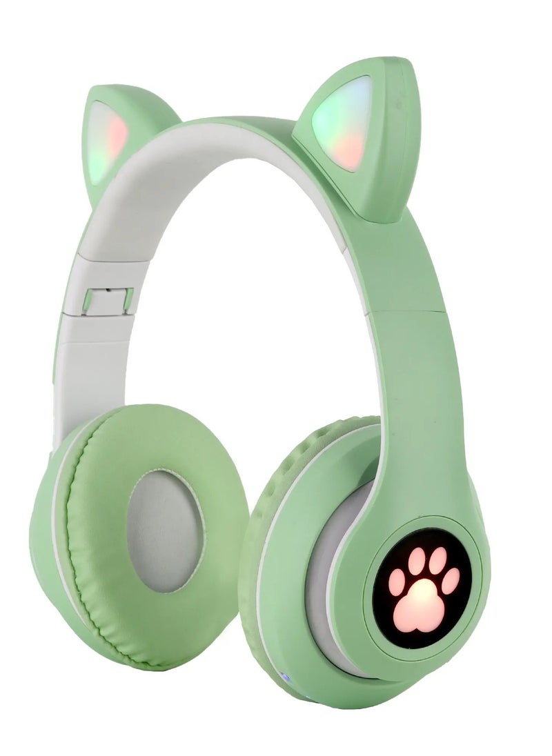 Generic "Cat Ear Headphones with LED Lights - Wireless Noise Cancelling Over-Ear Headsets with Perfect Sound for Kids & Adults | Bluetooth Gaming & Music Earphones, Comfortable Auriculares for Holidays & Gifts"  - Image 1
