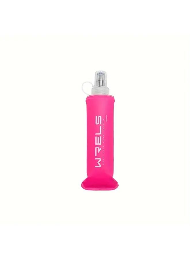 Rose Red 8 45oz Folding Water Bottle BPA Free Portable Sports Fitness Outdoor - Image 1
