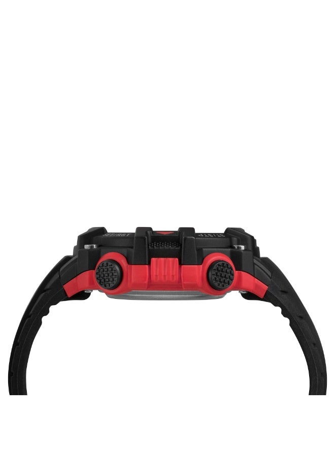 تيميكس ساعة TIMEX TW5M27000 DGTL LIFESTYLE  ساعة رقمية سوداء من الراتنج للرجال مع سوار سيليكون ناعم - Image 2