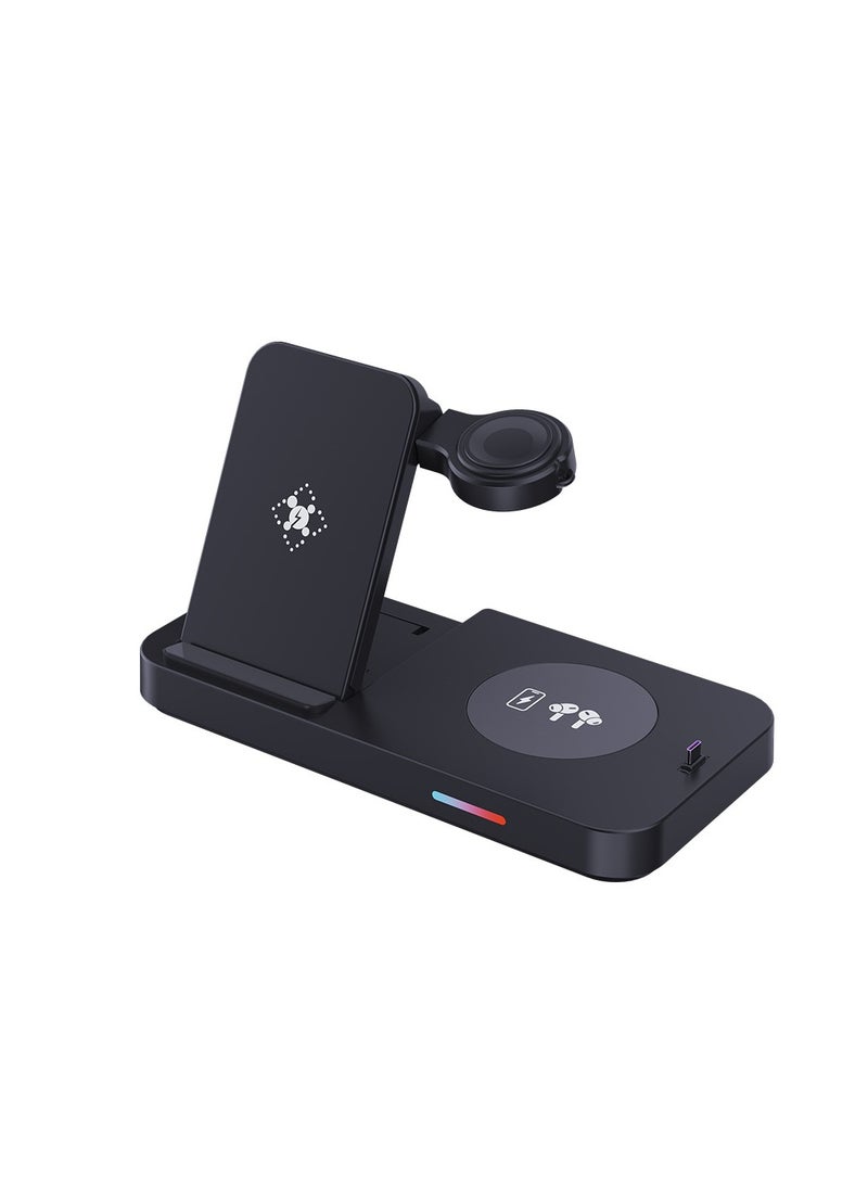 AROAQ New 15W 4-in-1 Wireless Charger for Apple, Samsung, Huawei, Mobile Phones, Earphones, Watches Wireless Charging - Image 1