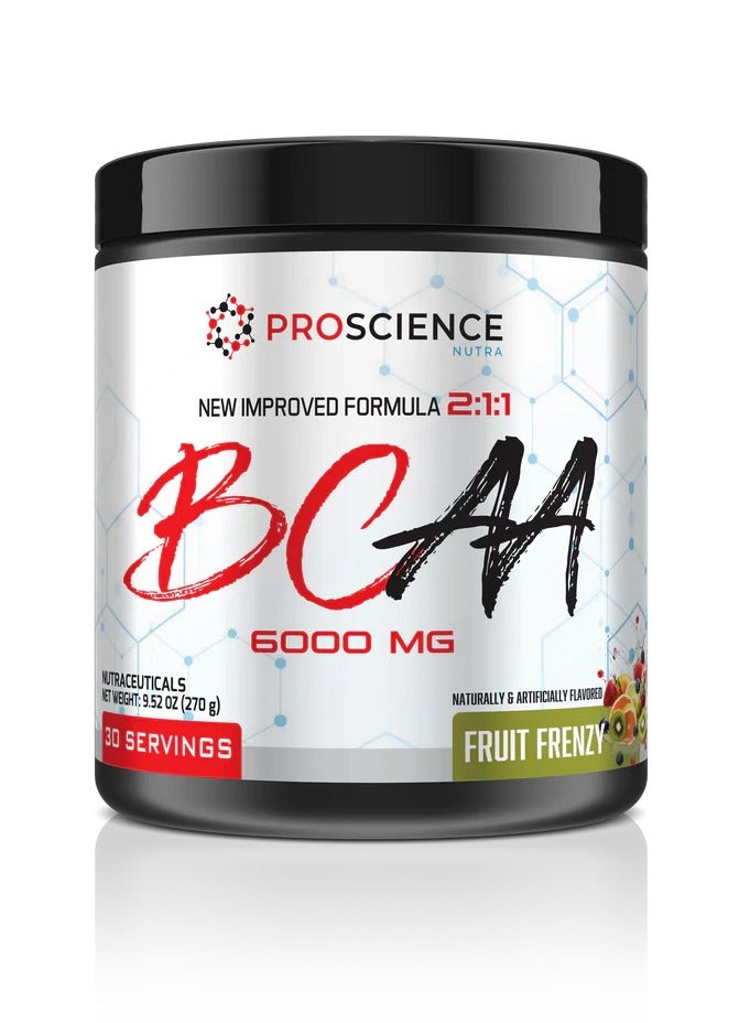 ProScience Nutra BCAA 6000 مجم، 30 حصة من الفاكهة المجنونة