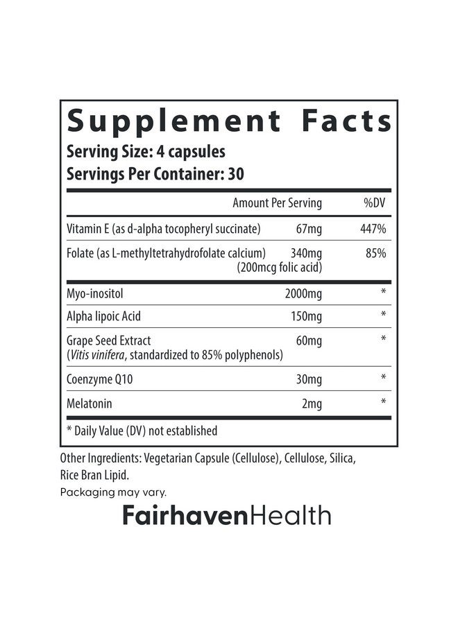 Fairhaven Health Ovaboost Fertility Supplements for Women | Conception for Her Support Ovulation & Egg Quality with Myo-Inositol & Folate | Prenatal Vitamin Natural Fertility Support | 120 Capsules - Image 3