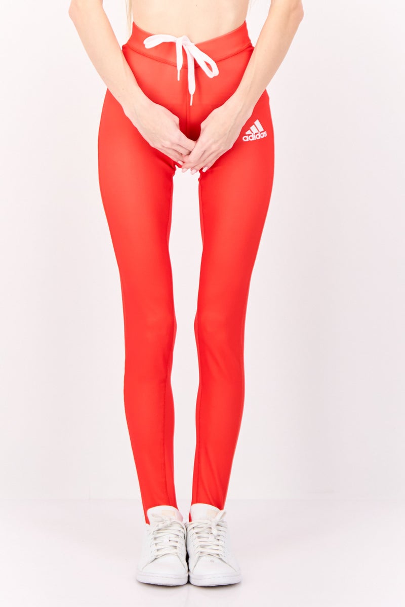 Adidas سراويل تدريب رياضية للنساء، حمراء - Image 1