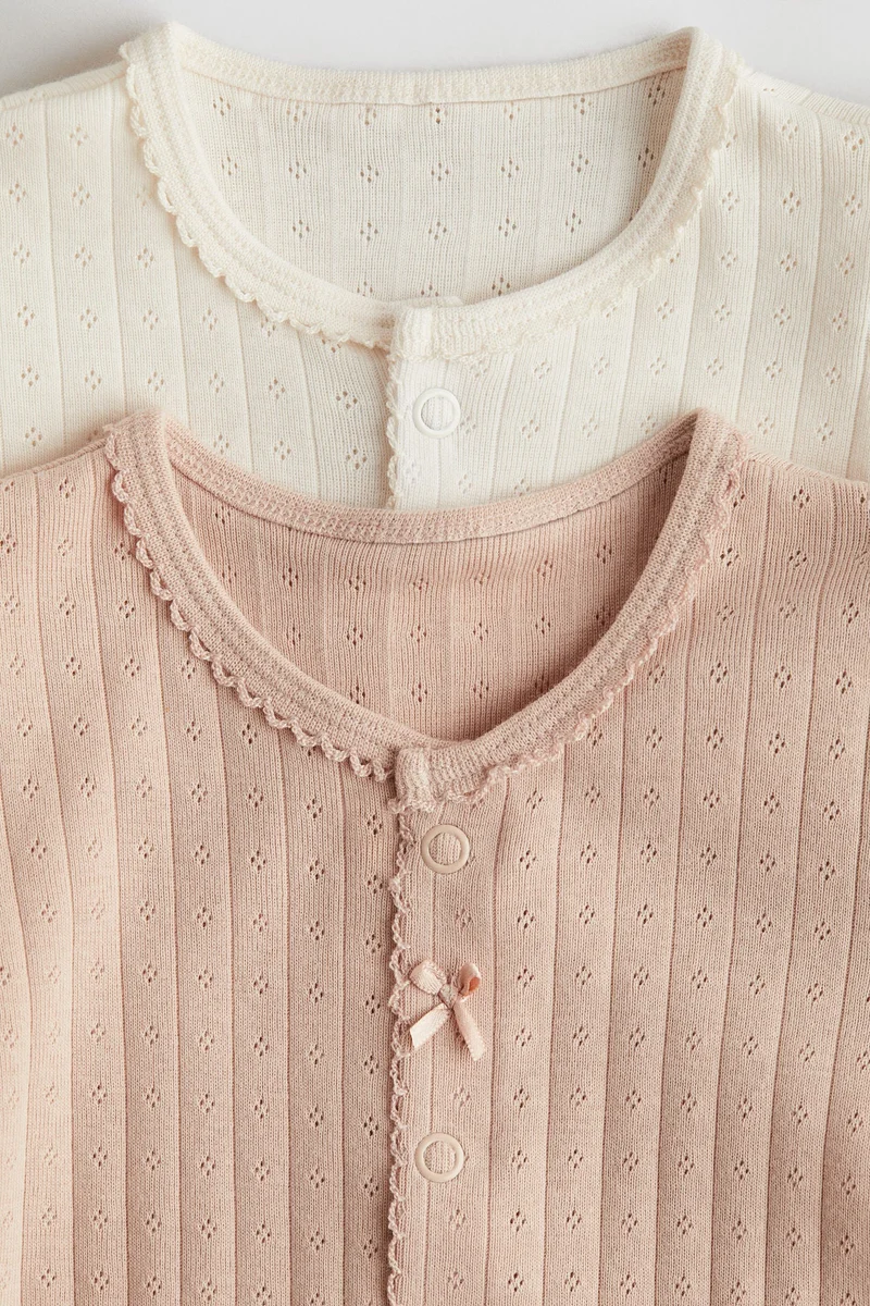 H&M 2-pack cotton jersey sleepsuits