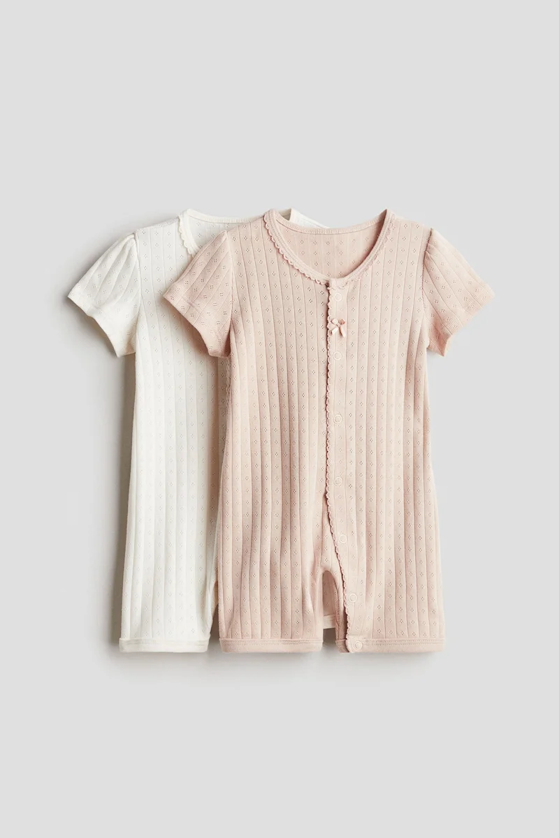 H&M 2-pack cotton jersey sleepsuits