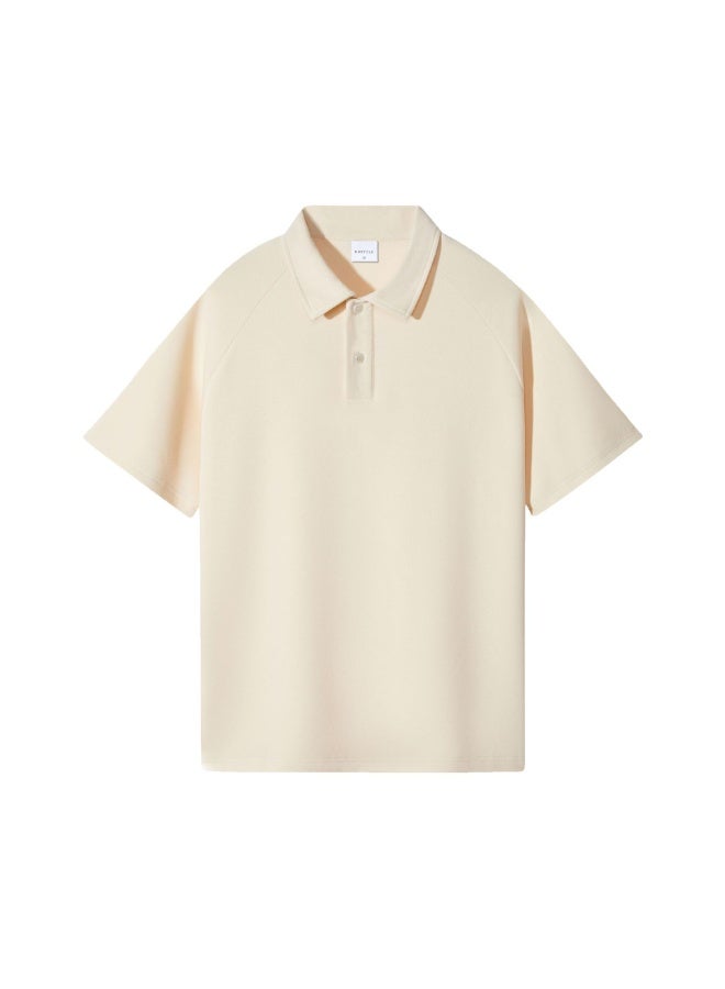 Retro Hong Kong Style Shoulder Sleeve Polo Shirt Women Simple Solid Color Blank Collar Short Sleeve Work Uniform T-shirt - Image 1