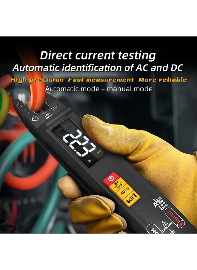 3in1 Handheld Digital Multimeter Clamp Ammeter Electric Test Pen LCD Color Display Handheld Multimeter 6000 True RMS Counts Professional Voltage Capacitance Resistance