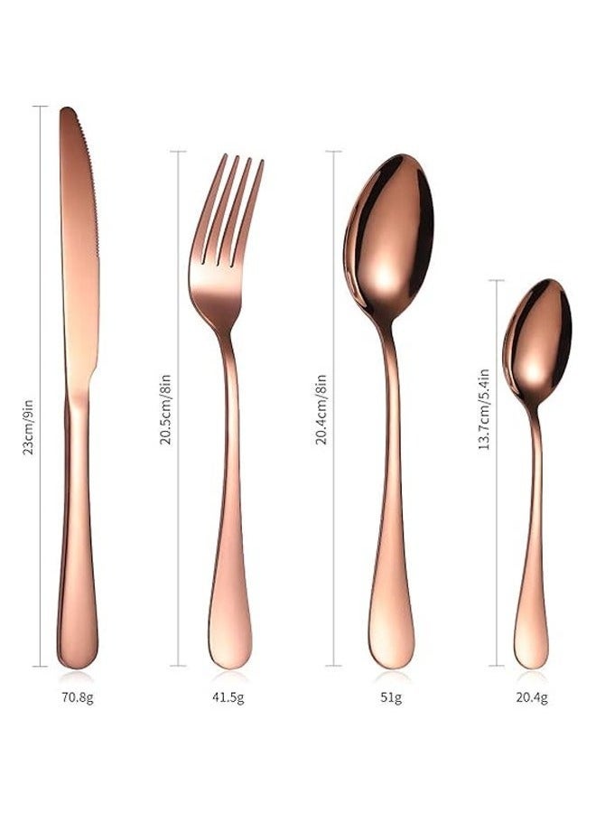 KLNAMAEAAN 24 Piece Stainless Steel Cutlery Set with Sleek Mirror Finish Includes Knives Forks Spoons and Teaspoons for Dinner and Gift Use - Image 3