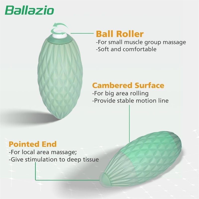 3 in 1 Massage Ball, Upgraded Trigger Point Massage Tool with Muscle Roller for Myofascial Release, Muscle Knots, and Yoga Therapy - Image 2