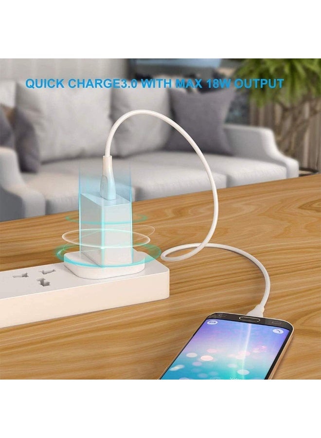 MUNTAQI Fast Wall Charger with Micro USB Charging Cable – 2.4A Adaptive Fast Charging Plug for Android Phones, Tablets, Samsung Galaxy, LG, Motorola, Kindle, Power Bank & More – Travel USB Charger Adapter - Image 4