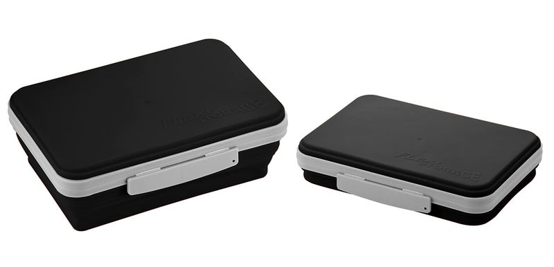 It's Academic Flexi Storage Box with Lid, Collapsible Pencil Case Design for Craft and School Supplies, Black - Image 2