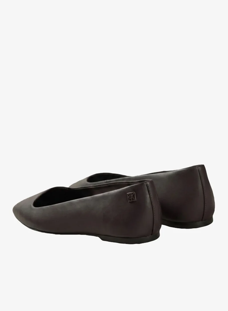 Calvin Klein  Leather Square Toe Ballerinas for Women | Best Price UAE