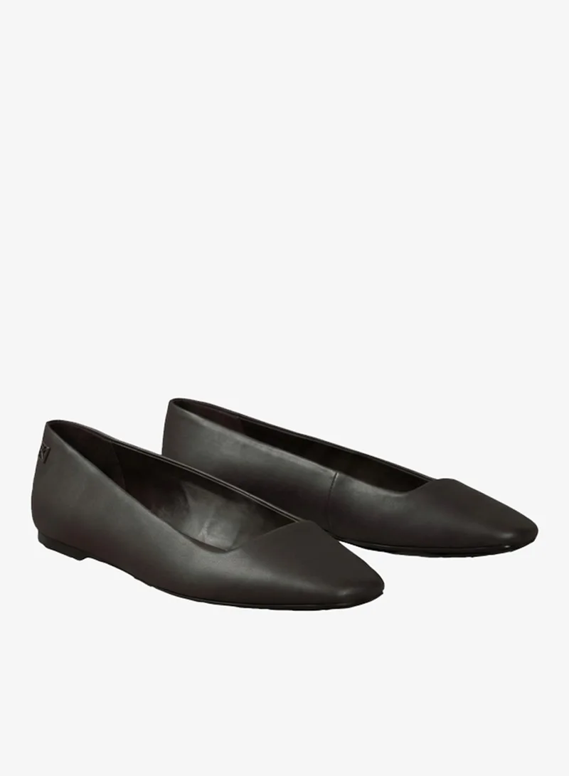 Calvin Klein  Leather Square Toe Ballerinas for Women | Best Price UAE
