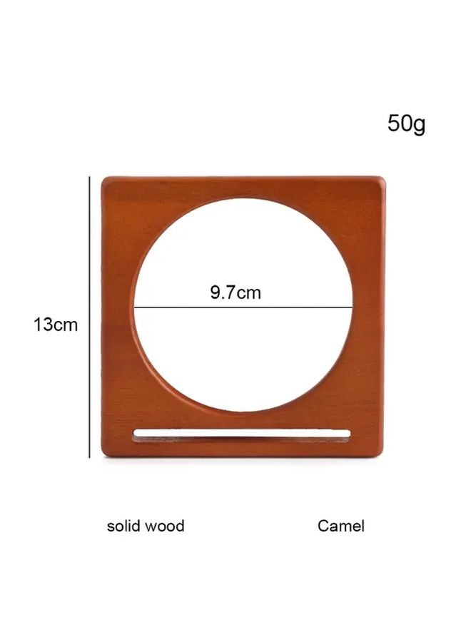 4 Pieces Wooden Leather Craft Frame For Wallet And Purse Making Style2 Camel Color - Image 2