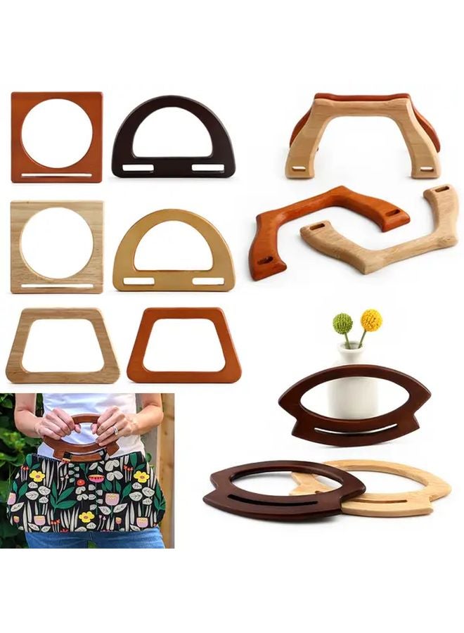 4 Pieces Wooden Leather Craft Frame For Wallet And Purse Making Style2 Camel Color - Image 1