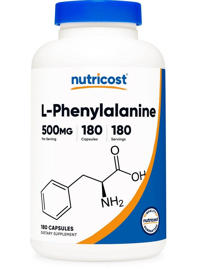 Nutricost L-Phenylalanine 500mg; 180 Capsules - Image 1